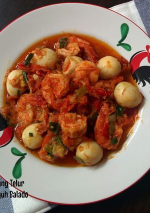 Foto resep Udang Telur Puyuh Balado