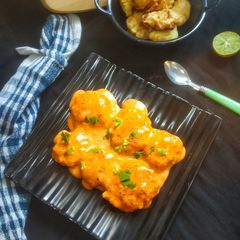 A picture of Barbeque nation style Cajun potatoes.