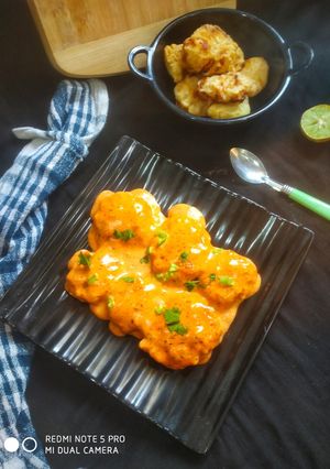 A picture of Barbeque nation style Cajun potatoes.