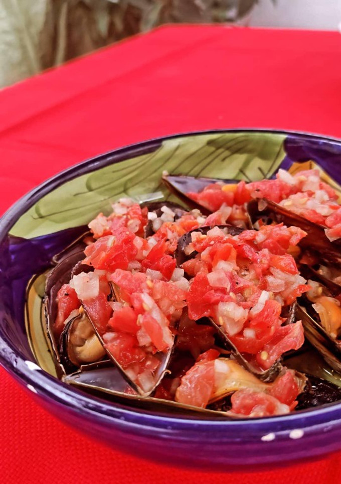 Una foto de Pipirrana con mejillones