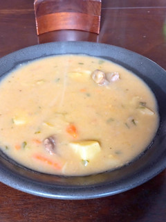Una foto de Sopa (crema) de Harina de Arvejas