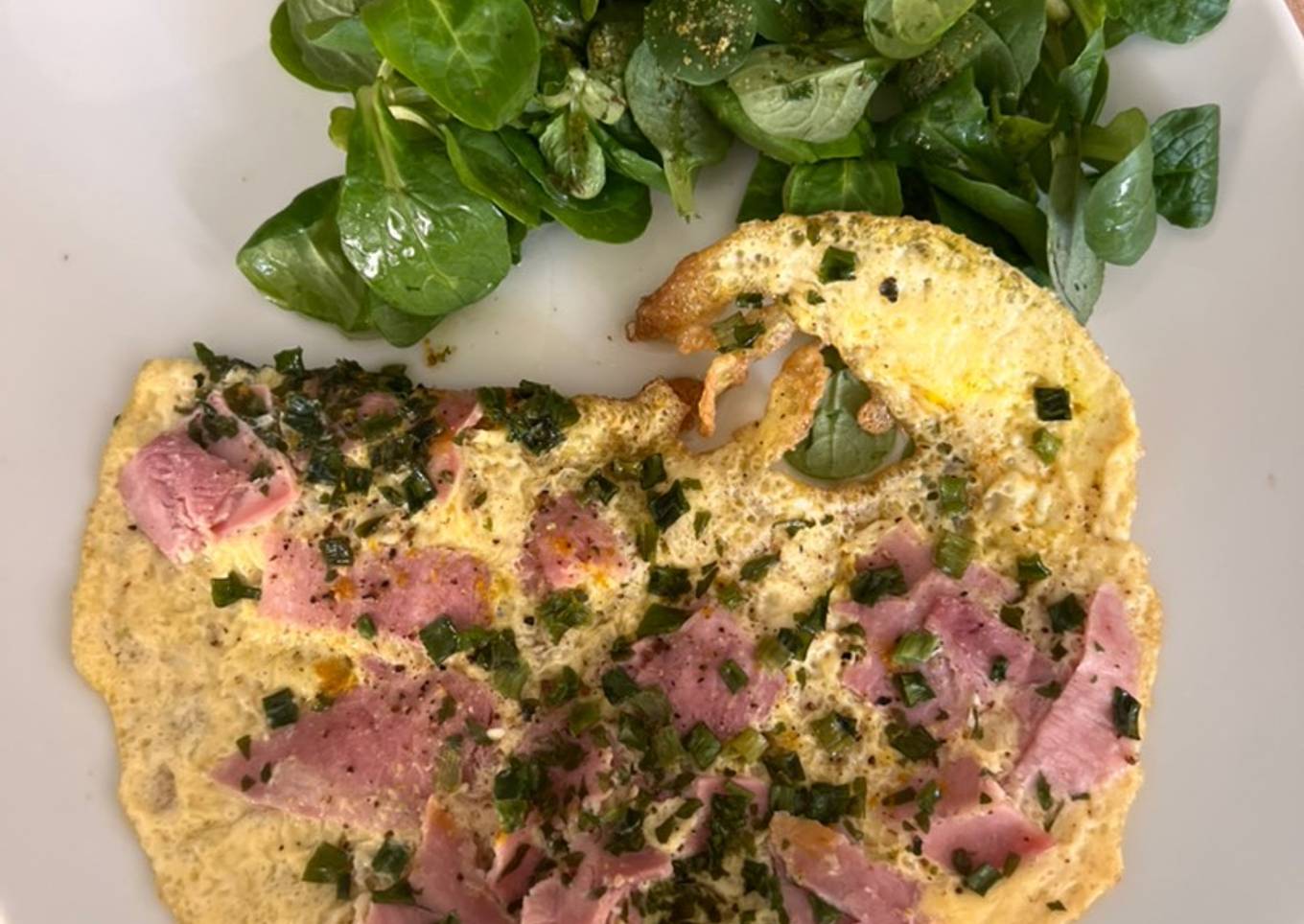 Omelette à l’huile de coco