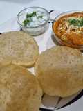 Chole Puri and onion raita