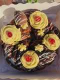 Rosca de Pascua rellena de chocolate