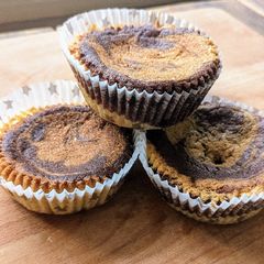 Eggless Vanilla Choco Marble Muffins A picture of Eggless Vanilla Choco Marble Muffins.