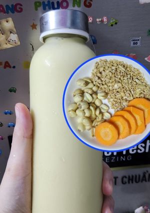 Hình của món Sữa hạt sen + cà rốt + hạt điều 🥕🥕🥕.