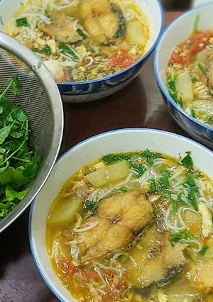 Hình của món Bún cá thu.