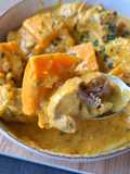 Curry de porc potiron et clémentines