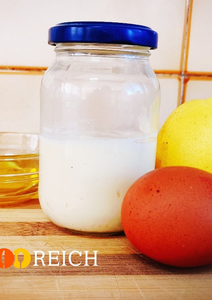 Una foto de Mayonesa fácil, sana y segura. Receta base