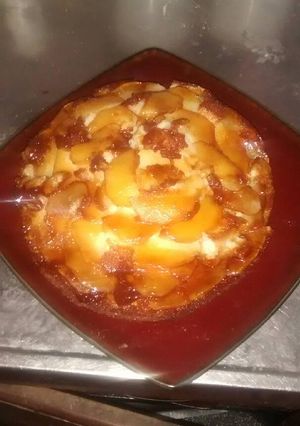 Una foto de Tarta de manzana invertida
