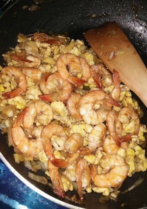 Foto resep Udang telor arik tiram mentega