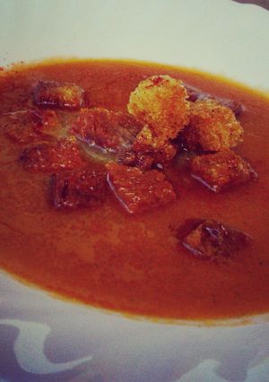 Una foto de Crema de ajos de Teruel