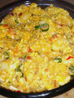 A picture of Alu bhujiya (quick sehri).