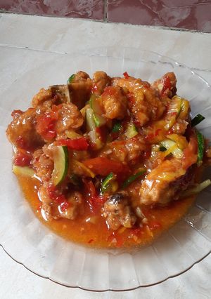 Foto resep Ayam sambel mangga