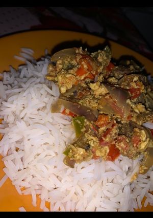 Basmati Rice with egg sauce ainihin hoton girkin