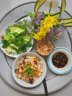 Hình của món Mì quảng chay.