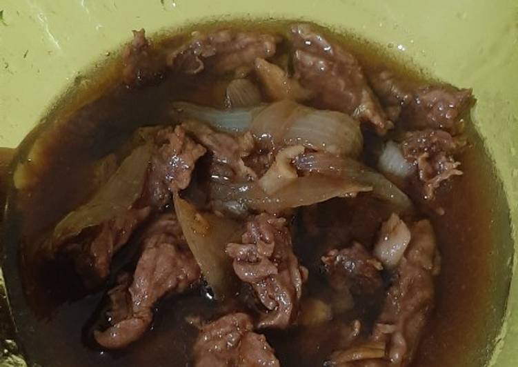 Resep Daging Sapi - Gyudon beef bowl ala Yoshin*ya, Bisa Manjain Lidah