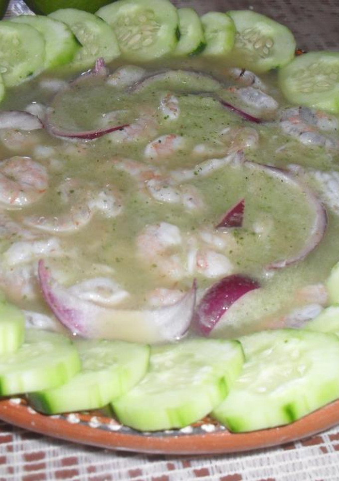 Una foto de Aguachile de camarón