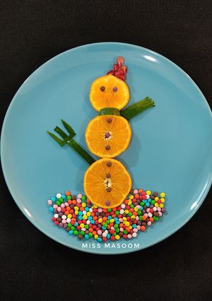 عکسی از دستور آدم برفی میوه ای