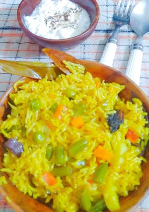 A picture of #ACF#favouriterecepie#post_2#dishname_vegetable_pulao.