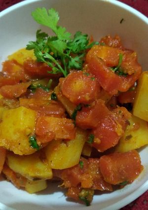 A picture of Carrot aloo sabji.