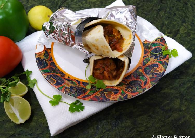 Simple Way to Prepare Super Quick Homemade Mushroom Kathi Roll