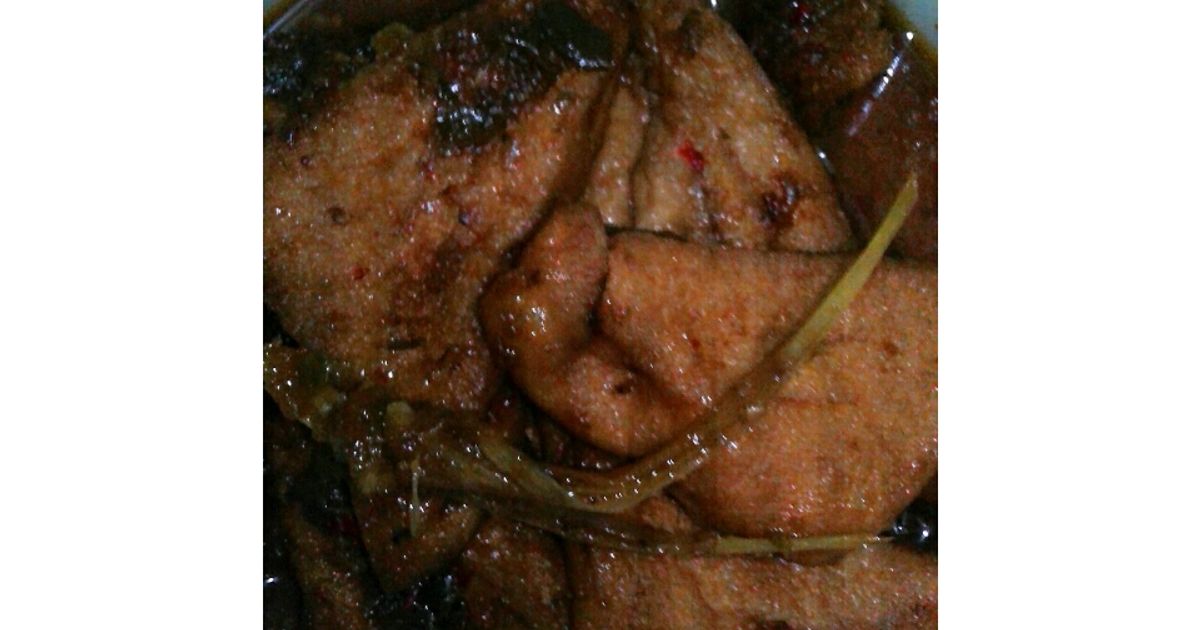 Tahu bacem pedas manis ala rumahan (masakan rumah sederhana)