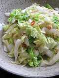 Sir-fried Wombok with Olive Oil, Garlic & Chilli