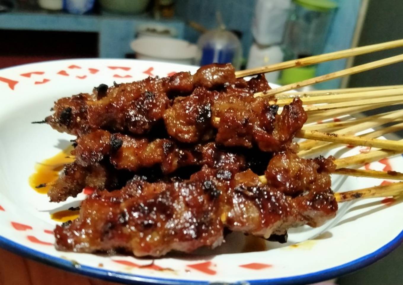117. Sate maranggi sambal matah