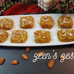 A picture of Besan Chakki or Burfi.