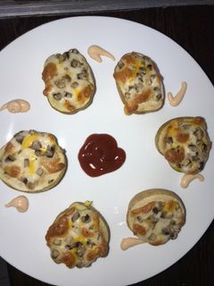 عکسی از دستور سیب زمینی شکم پر