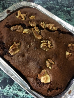 Una foto de Brownie de chocolate y nueces