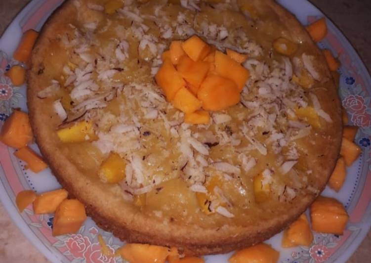 Easiest Way to Prepare Yummy Eggless Mango Cake