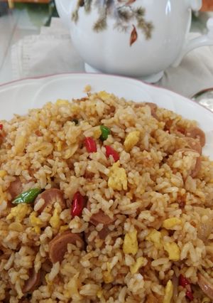 Foto resep Nasi Goreng Sosis Pedas Mantap