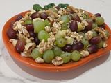Macedonia de Manzana, Uvas y Arroz Inflado