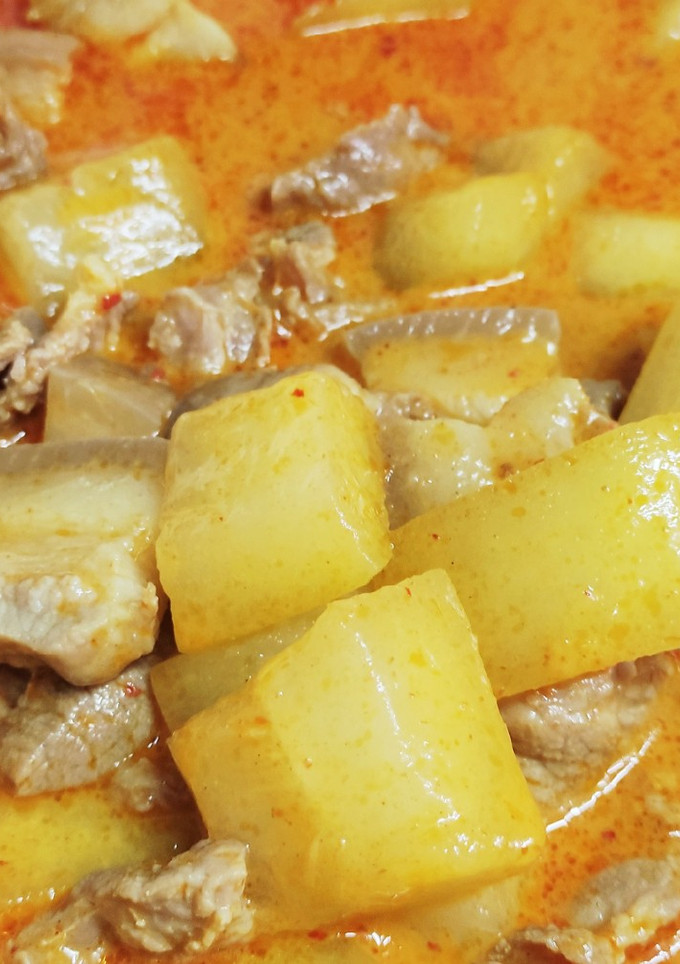 A picture of Chinese-Style Pork Curry with Winter Melon.
