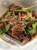 Tumis tunas kacang sosis brokoli