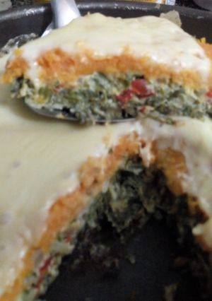 Una foto de Pastel de acelga, calabaza y queso ❤️