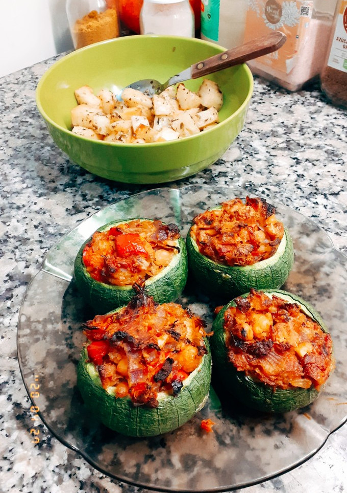 Una foto de Zapallitos rellenos veganos