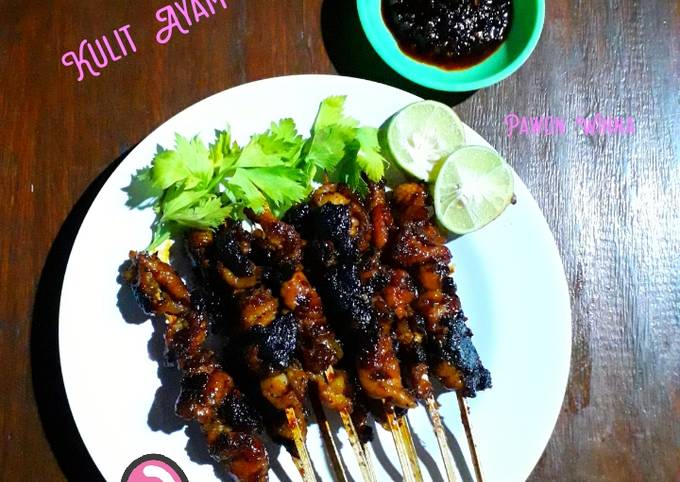 243.Kulit Ayam Yakitori ala sate jepang