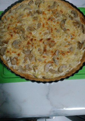 Una foto de Quiche de champiñones