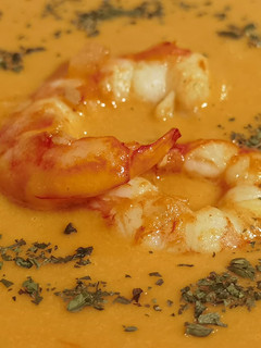 Una foto de Crema de gambón o langostinos