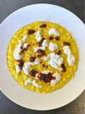 Risotto allo zafferano, stracciatella e ’nduja