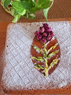 عکسی از دستور کیک گلاب زعفران