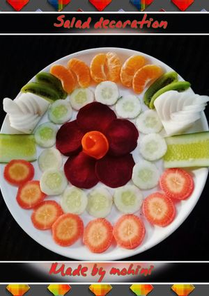 A picture of Vegetables Fruits  and salad.