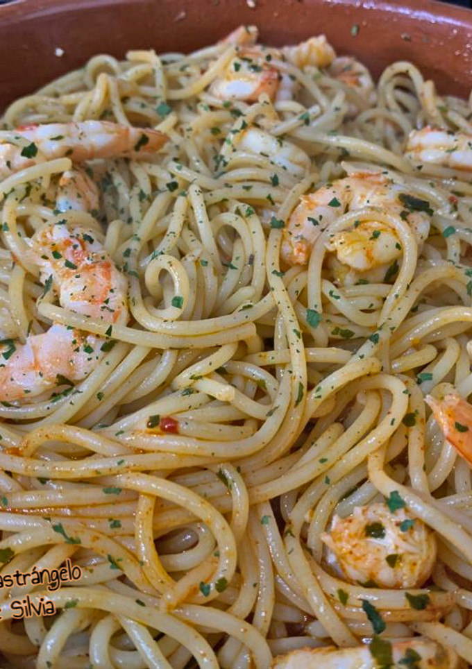 Una foto de Spaghetti al Pil Pil