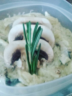 A picture of Rosemary Mushroom Orzo.