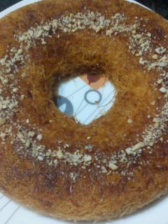 صورة لوصفة قالب الكنافة بالقشطة 😋