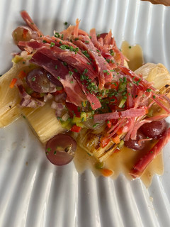 Una foto de Puerros con jamón