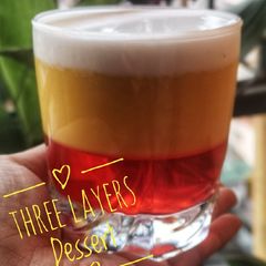 A picture of Three Colours layers Dessert.